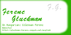ferenc gluckman business card